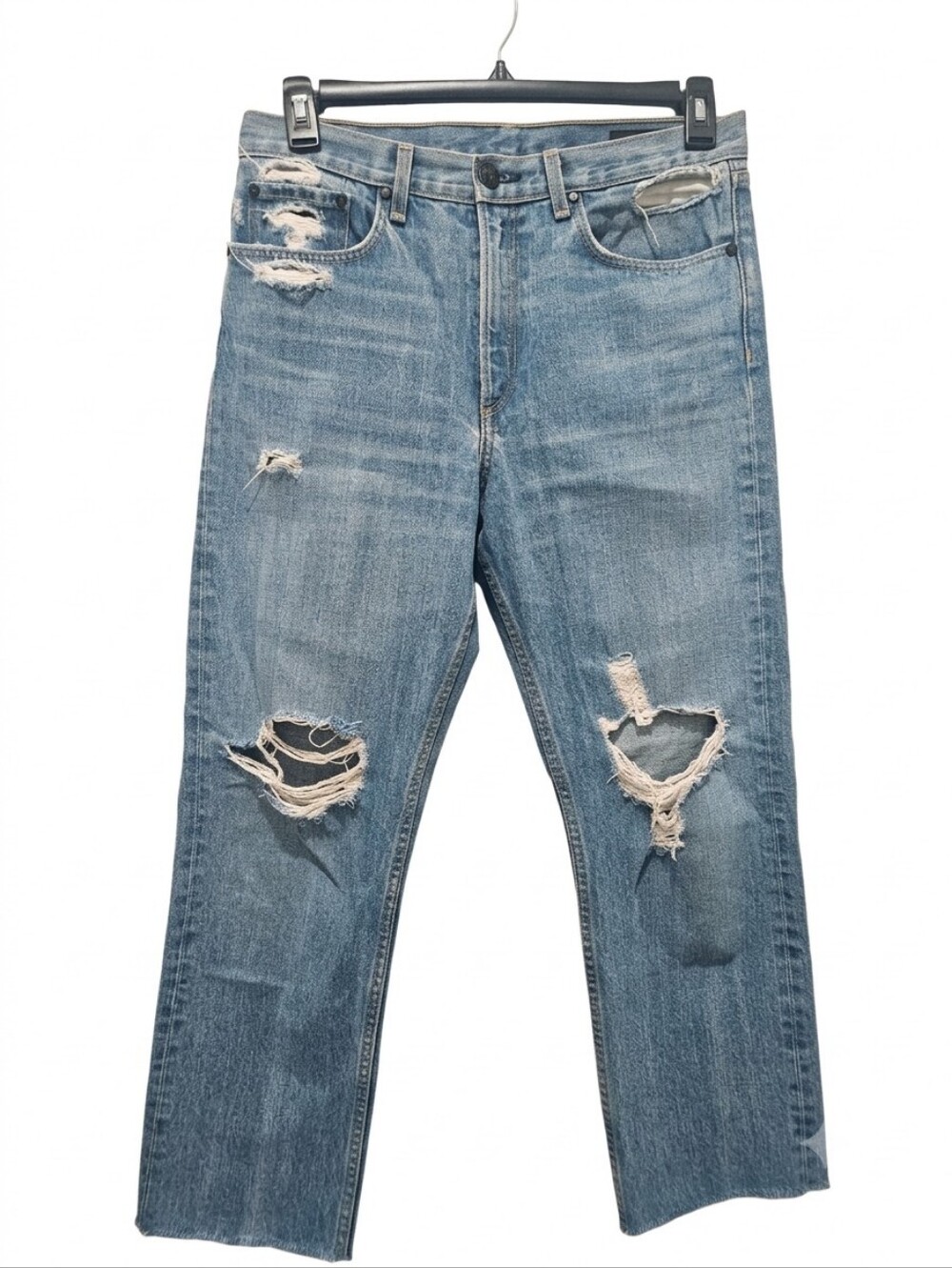 rag & bone Women's High Rise Straight Leg Distressed Shaker Jeans Size 30